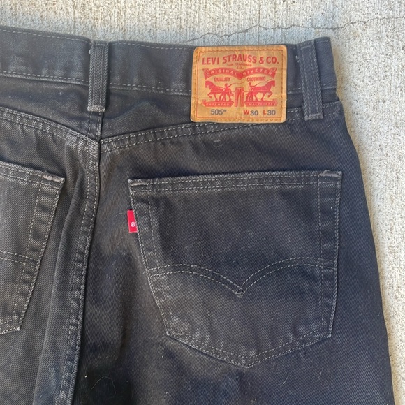 Men's Levi’s 505 30 x 30 Black Jeans Straight fit - Picture 6 of 6